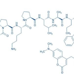 6-(7-Nitro-benzo[2,1,3]oxadiazol-4-ylamino)-hexanoyl-Arg-Pro-Lys-Pro-Leu-Ala-Nva-Trp-Lys((7-dimethylaminocoumarin-4-yl)-acetyl)-NH₂